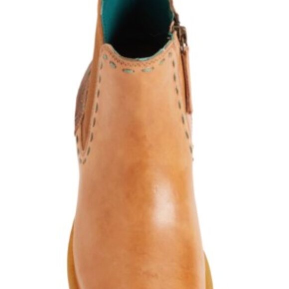 ROAN BY BED STU Hostile Chelsea Short Leather Zip Ankle Pecan Boots 6.5 - Picture 2 of 6